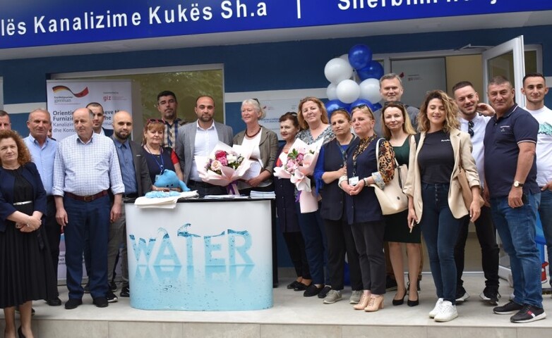 Einweihung der Kundenbetreuungsstelle, Wasserbetrieb Kukes (Albanien)