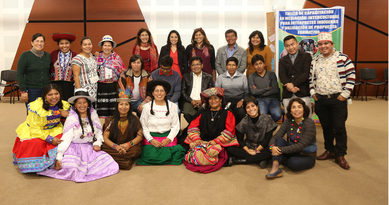 Peru. Fortbildung des Vizeministeriums für Interkulturalität  in interkultureller Mediation für indigene Dolmetscherinnen und Dolmetscher. © GIZ / Karina Vargas