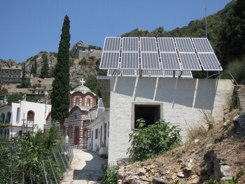 Greece. Solar photovoltaic system in northern Greece. © GIZ