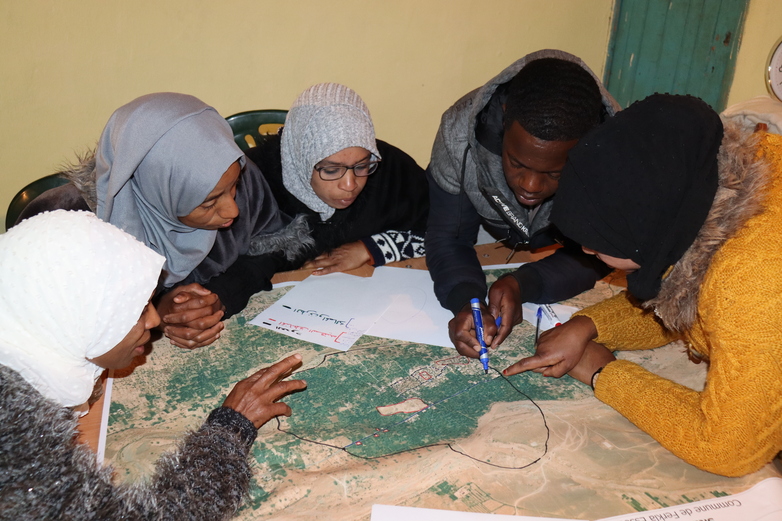 Local population mapping their resources, Morocco’.
