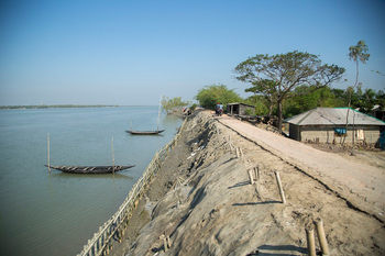Loss of land due to riverbank erosion