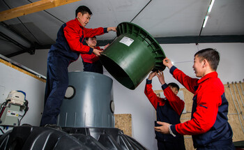 Plumbing, Heating and Air ventilation course students, GIZ Mongolei