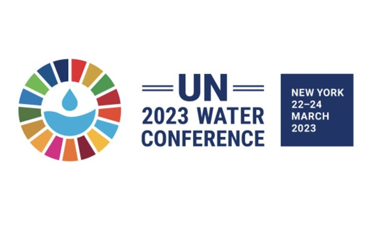 The logo of the UN 2023 Water Conference, March 2023