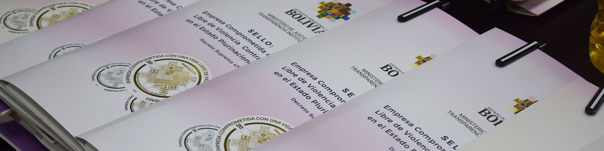 A close-up of several official papers.