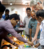India, 2012: A visit to the Sir C. V. Raman ITI in Dheerpur. © GIZ