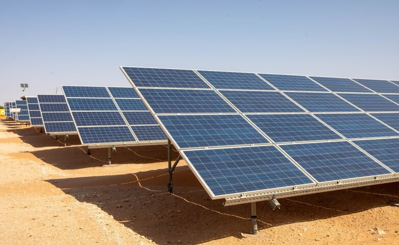 A solar park in Kabertène, Adrar