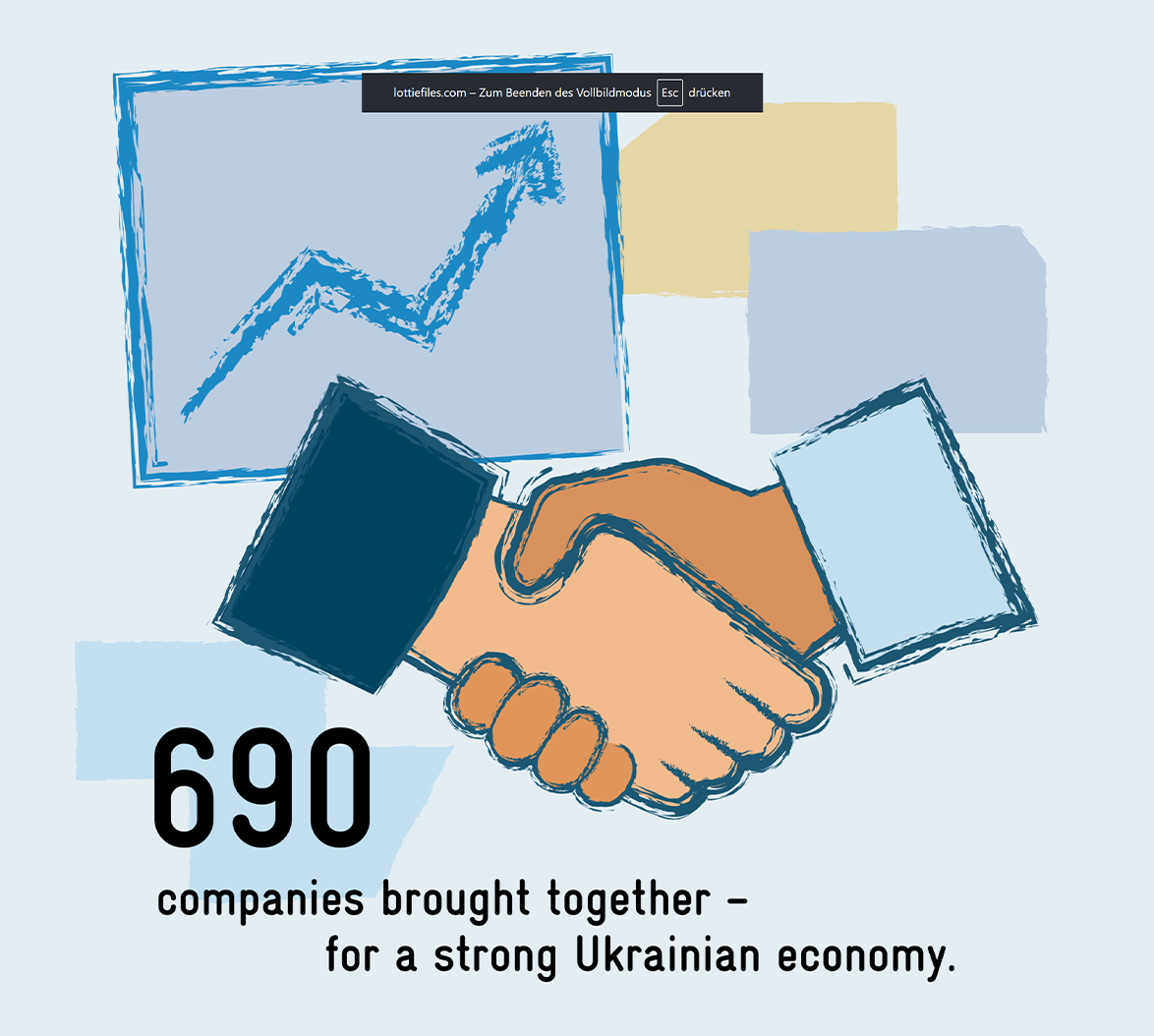 690 companies brought together -  for a strong Ukrainian economy.