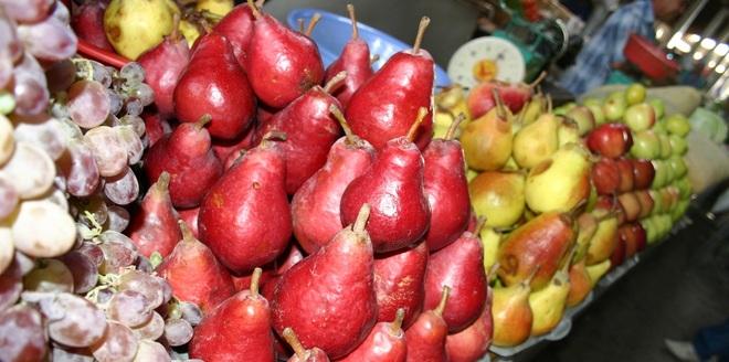 Obst gestapelt aufeinander