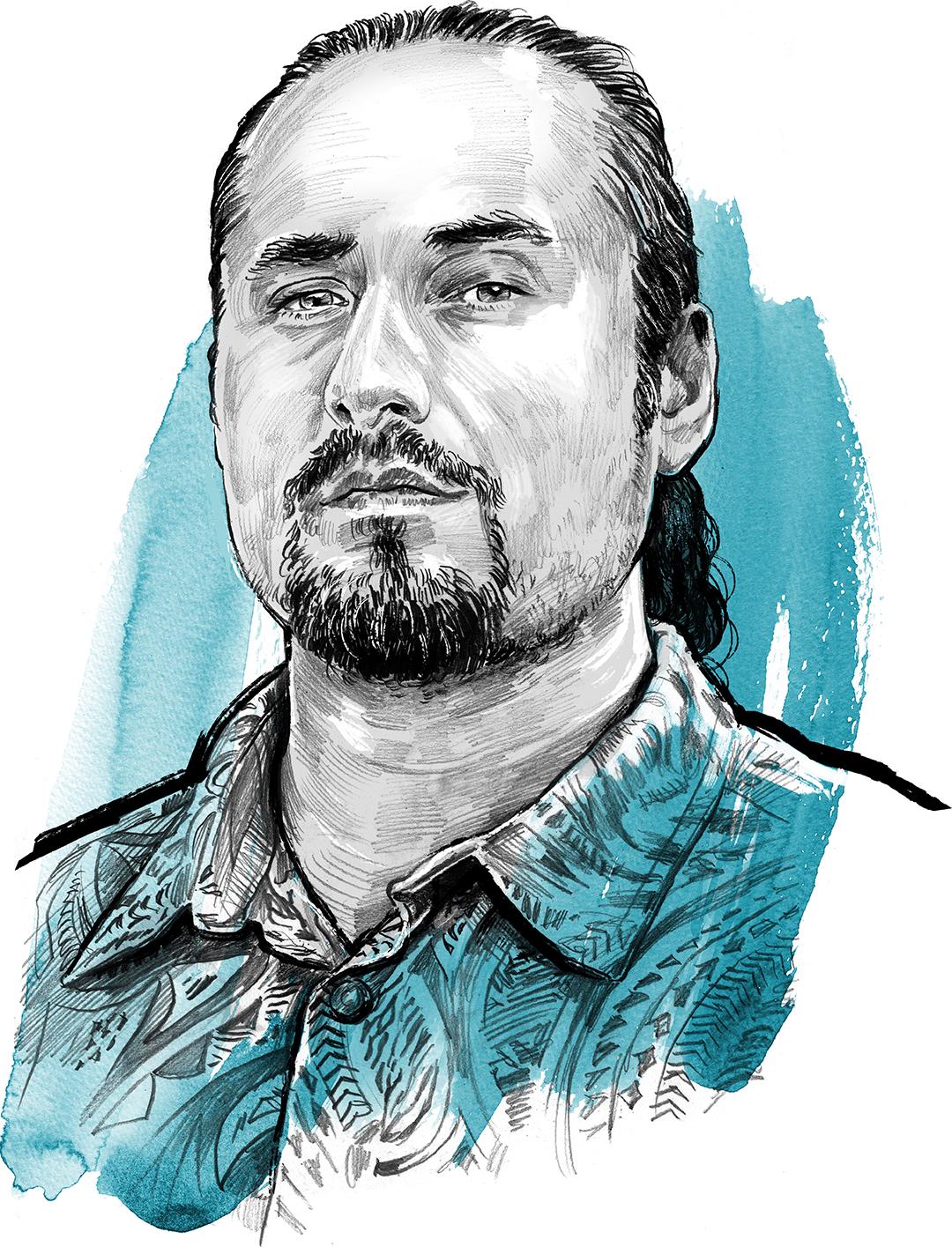 Illustration of Benjamin Ilabaca