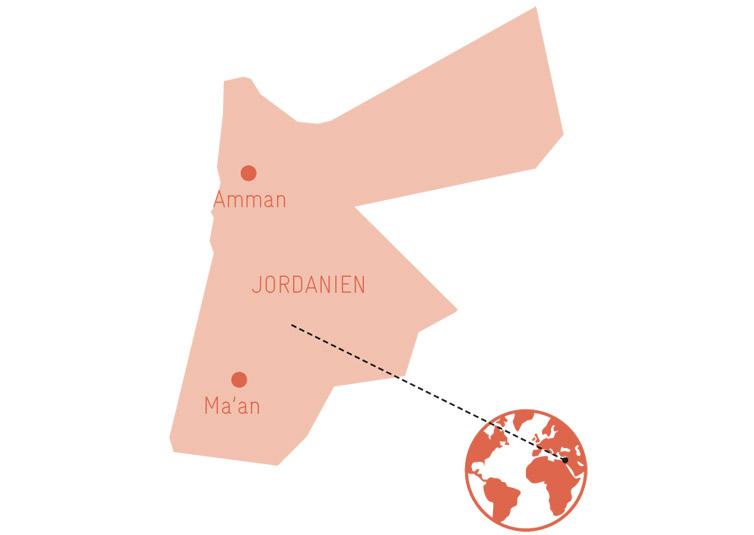 Jordanien Karte