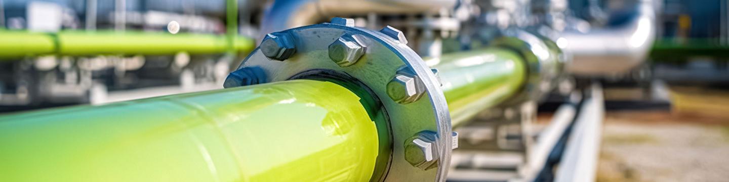 Pipeline zum Transport von grünem Wasserstoff.