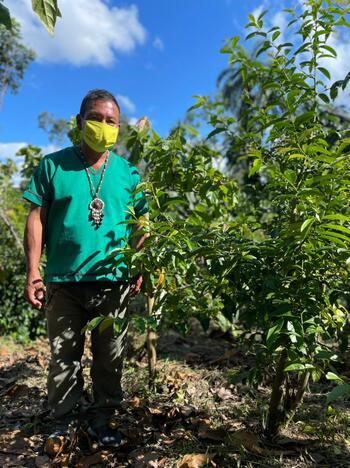 beneficiary of the program in the Amazon, owner of a Chakra