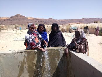 The Mayor of Moudjeria at the well for field irrigation - water supply is one of the services provided by the municipalities.
