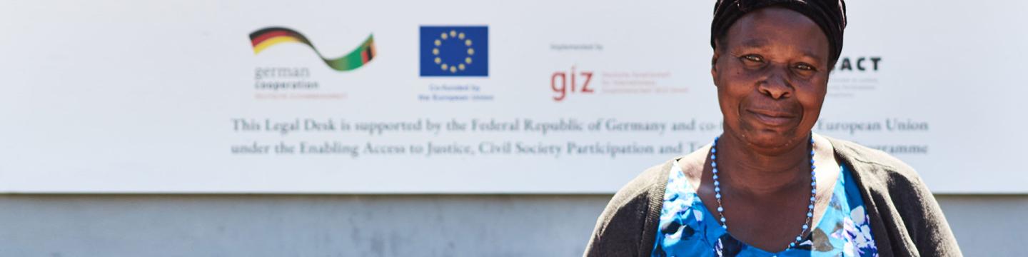 Klientin einer vom Projekt geförderten Rechtsberatungsstelle in Lusaka