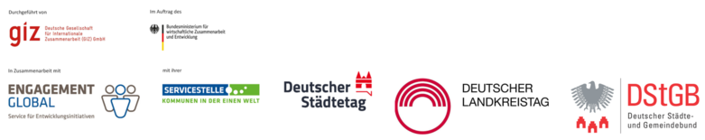 Logos of the partners who are cooperating on the project ‘Improving civil protection in municipal partnerships with Ukraine’