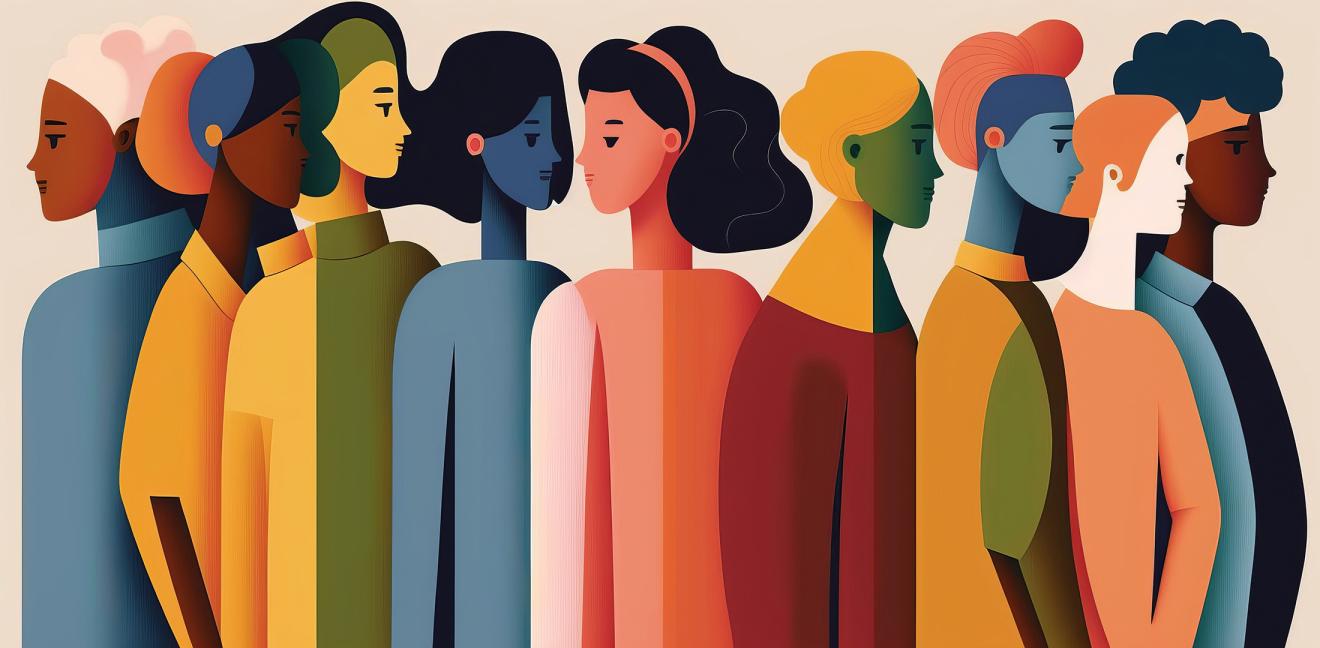 Illustration einer Menschengruppe