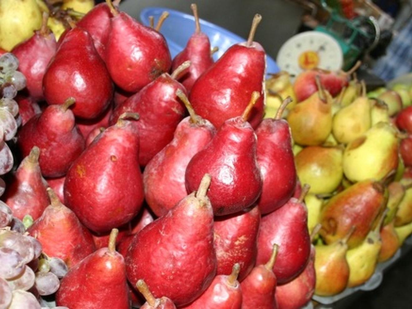 Obst gestapelt aufeinander