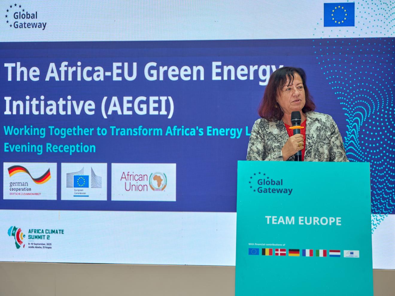 Bärbel Kofler at the Africa-EU Green Energy Initiative Side Event at ACS2