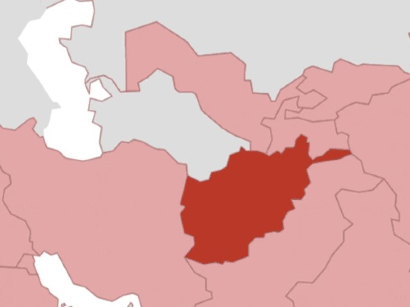 Landkarte von Afghanistan.