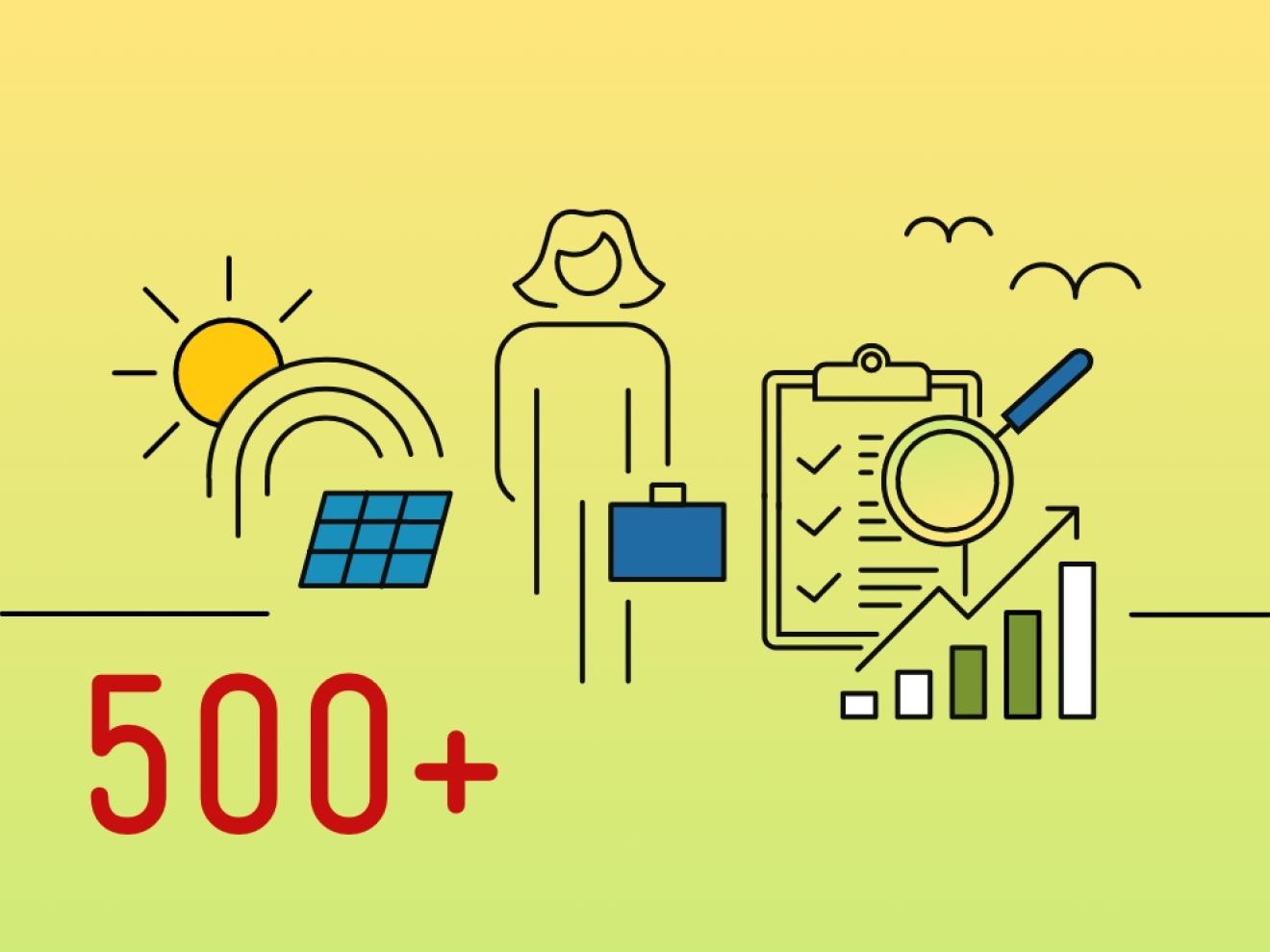 Abstrakte Darstelllung von Projektevaluierungen