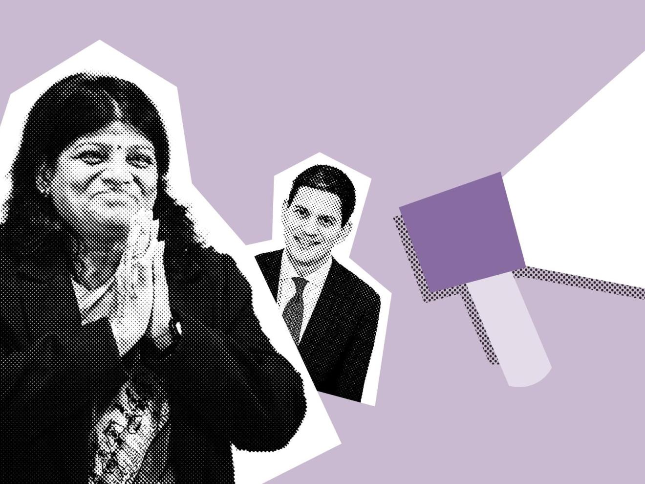 Illustration mit Megafon für feministische Entwicklungspolitik