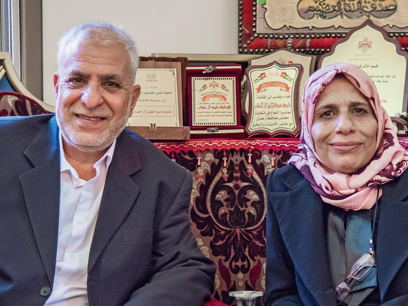 Equality in action – Fawaz Al Khattab supports his wife Aida's career.