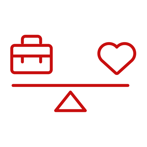 Icon für Beruf und Leben im Einklang