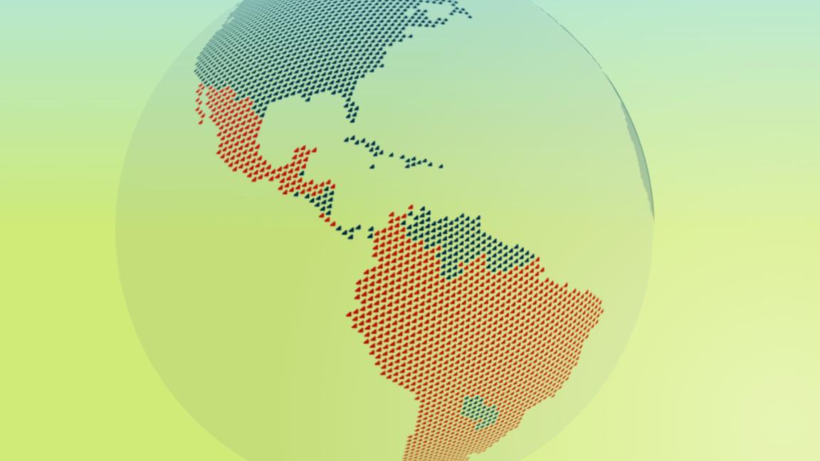 Globus mit Highlight auf Lateinamerika