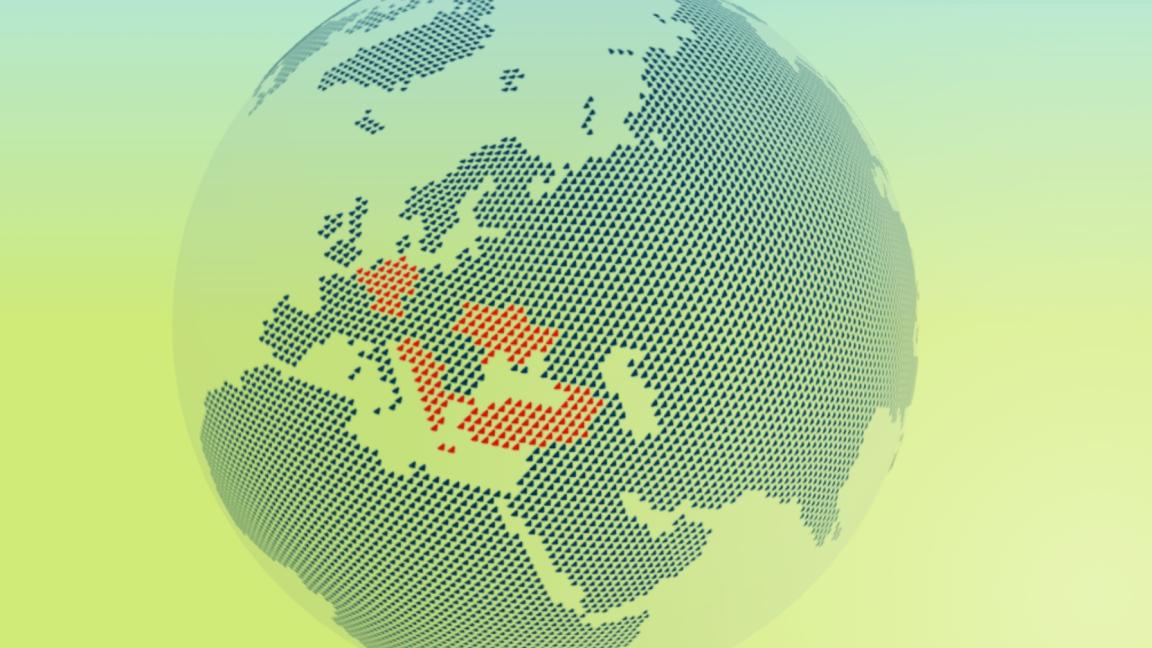 Globus mit Highlight Europa
