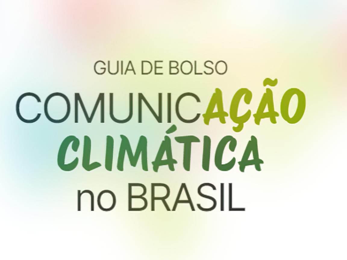 Eine Grafik mit der Aufschrift: "comunicacao climatica no brasil".