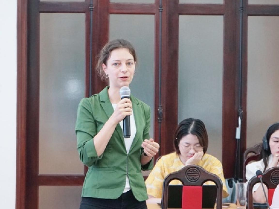 Woman speaking