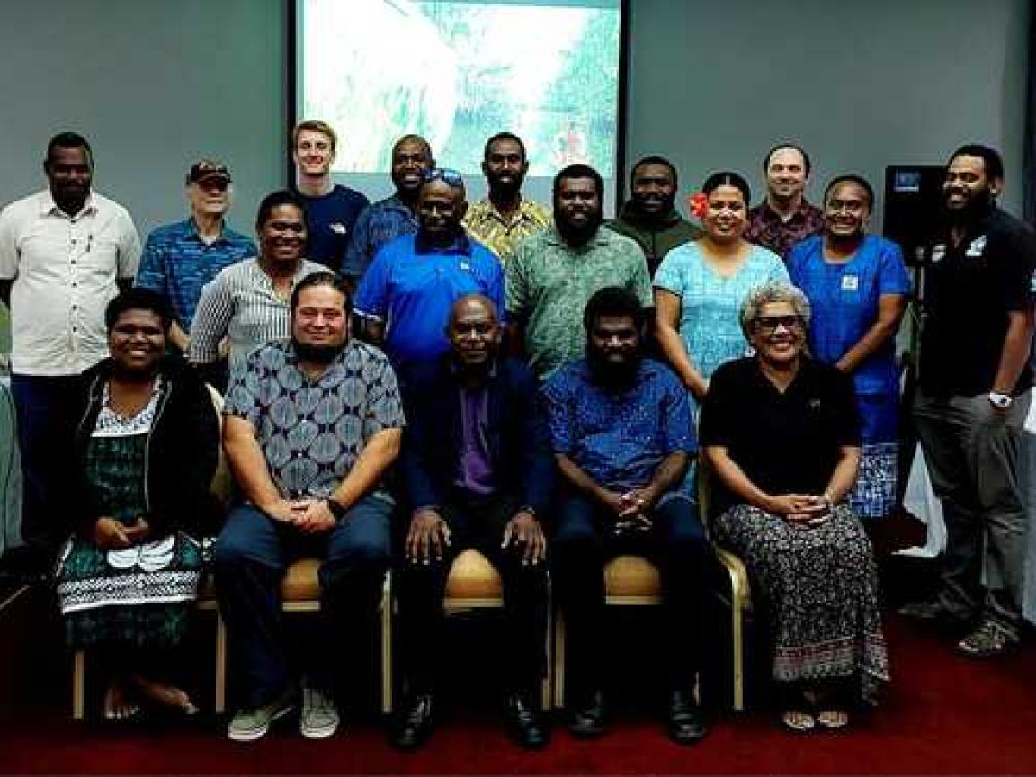 Gruppenbild der Vertreter:innen des Anuatu Ministerium für Umweltschutz und Naturschutz.