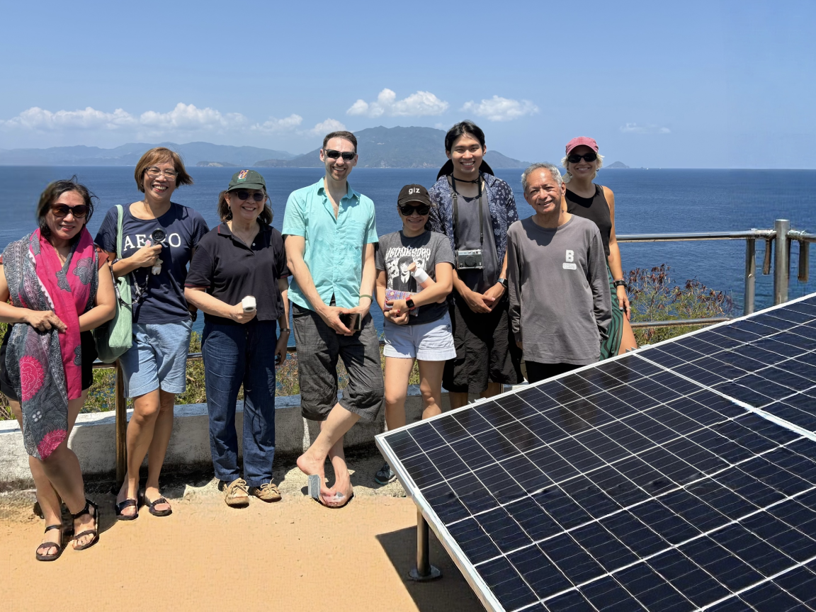 GIZ and Romblon partners at a solar energy facility
