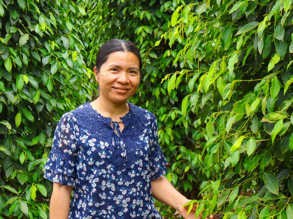 Ms. Eng Raneth, owner of the farm in Tboung Khmum, Cambodia.