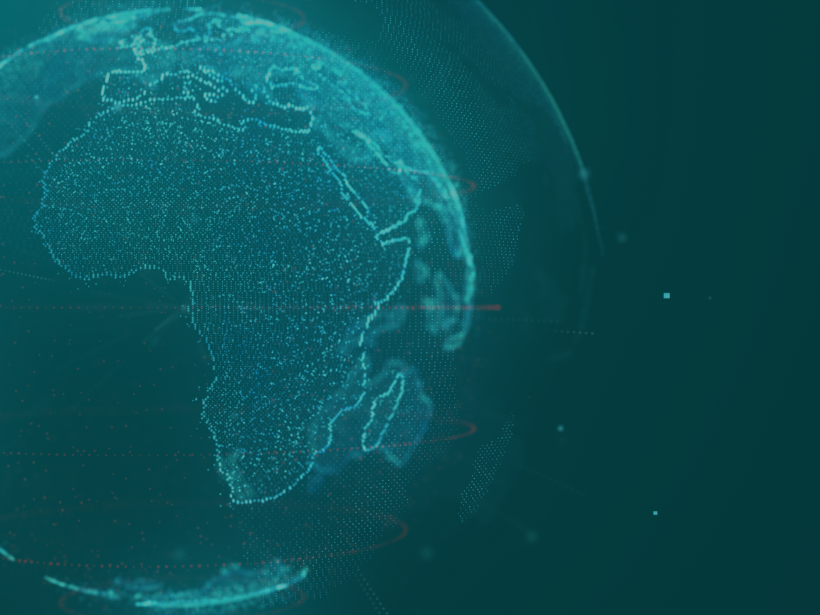 World Map Data Technology Background