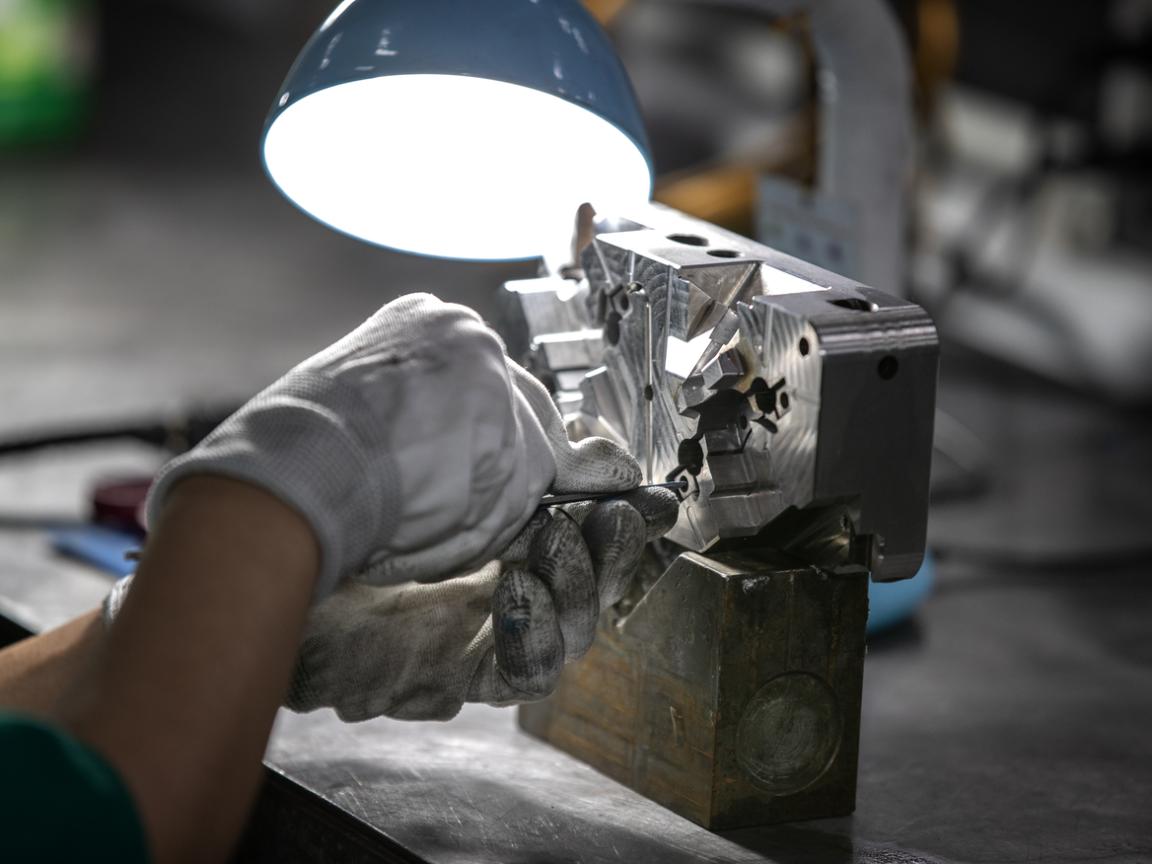 Worker inspecting a mold for plastic products at An Phu Viet Plastics The project "Initiative for Global Solidarity (IGS)" supports producers in selected sourcing markets for electronics and T&G products to fulfill the inc