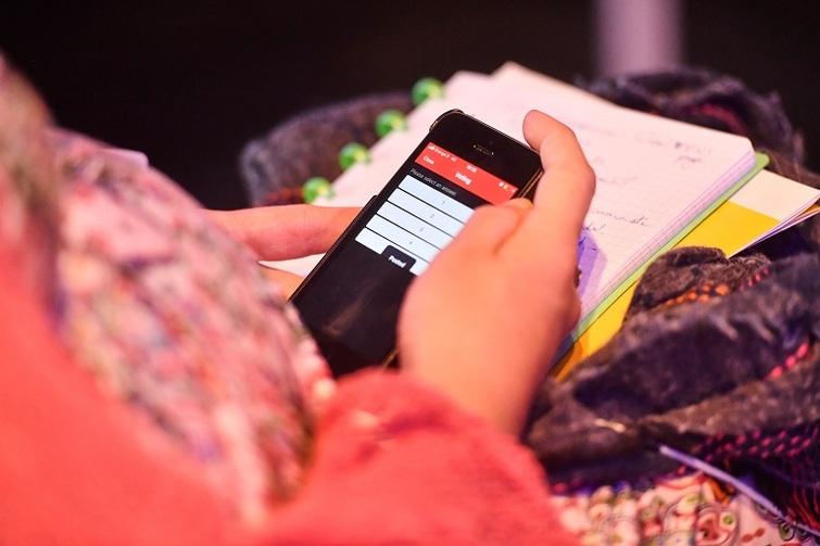 Nahaufnahme von einem Handy