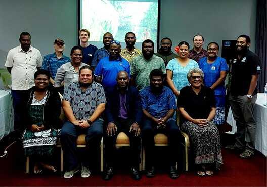 Gruppenbild der Vertreter:innen des Anuatu Ministerium für Umweltschutz und Naturschutz.