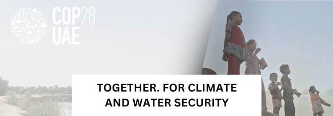 Banner for COP28 in the UAE