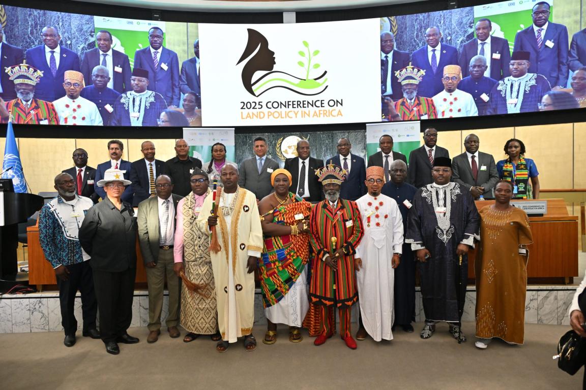 Participants and stakeholders convened for the Conference on Land Policy in Africa. 