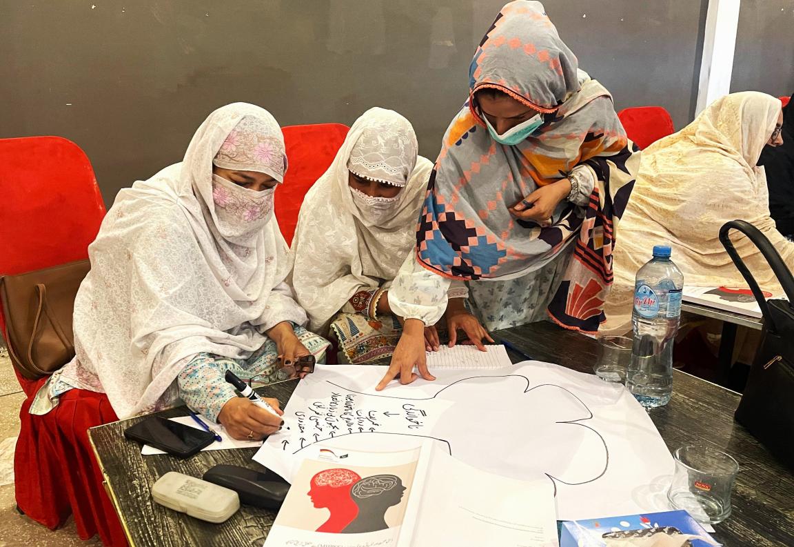 Group work on problem solving tree - illiteracy.