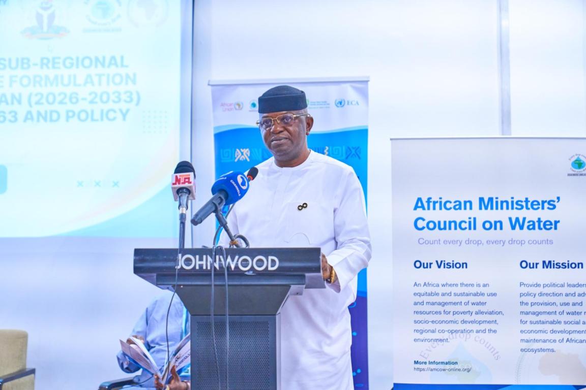 Engr. Prof. Joseph Terlumun Utsev, FNSE, Minister of Water Resources and Sanitation of the Federal Republic of Nigeria at the Regional consultation on the Africa Water Vision 2063 and Policy (AWVP63) 