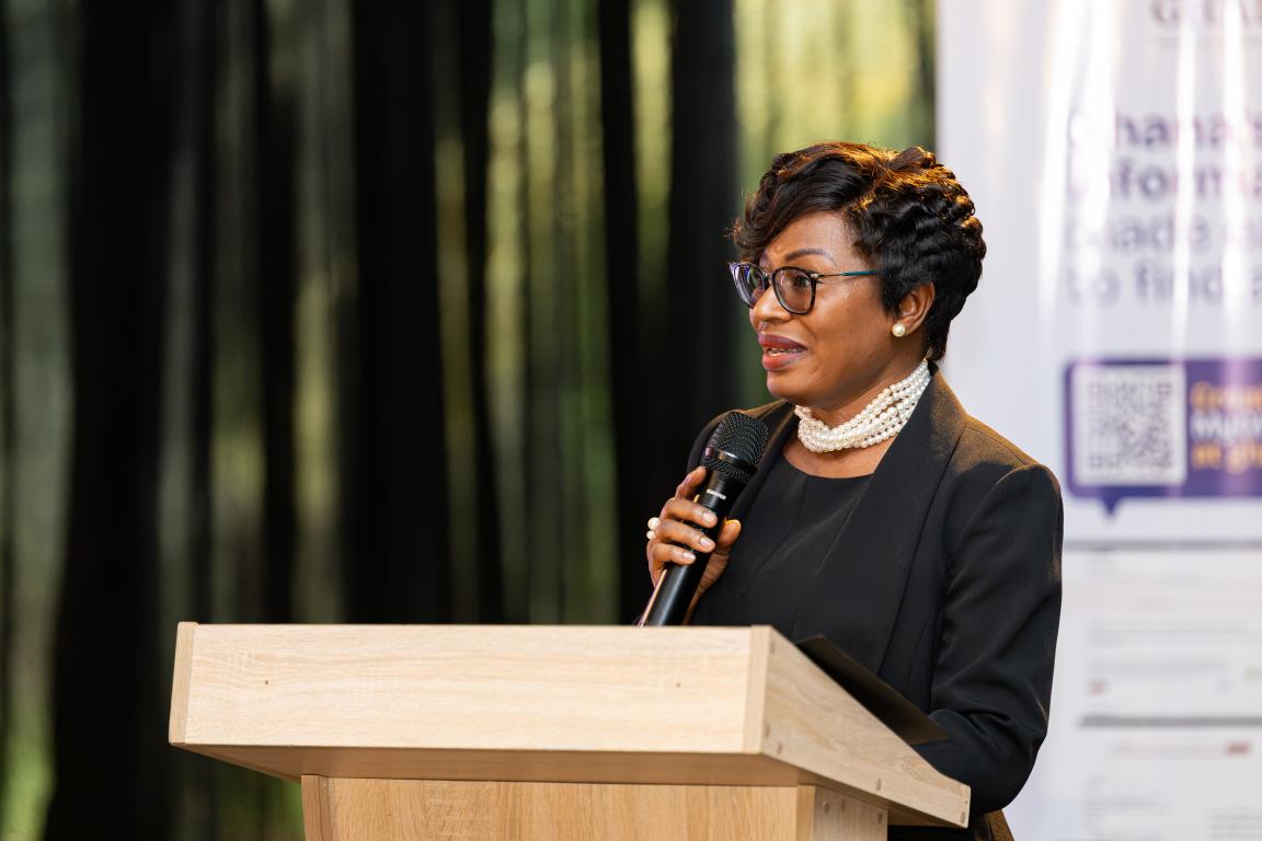 A representative delivering a keynote address