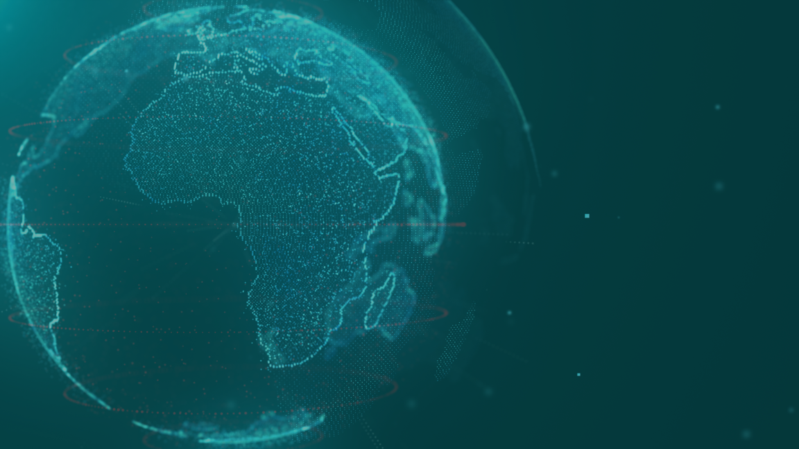 World Map Data Technology Background