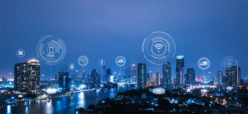 Eine Stadt, die digital vernetzt ist.