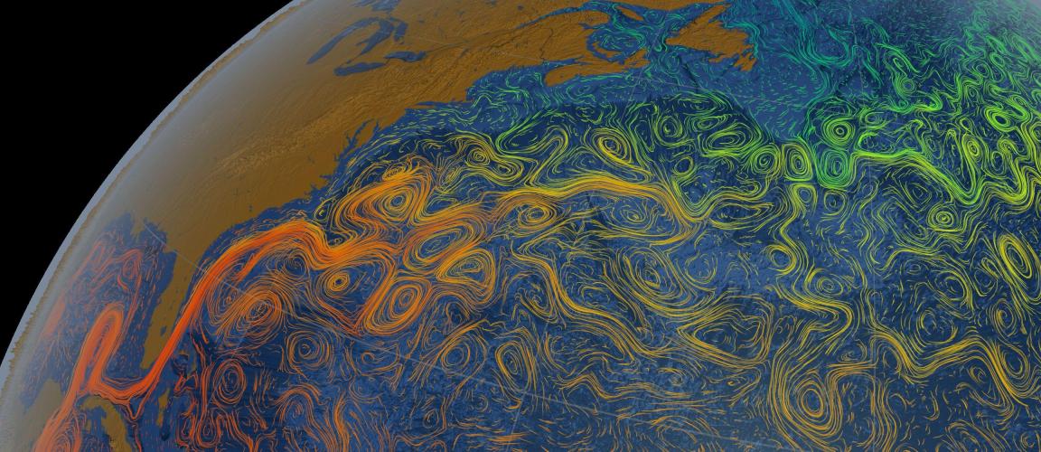 Temperaturansicht der Erde