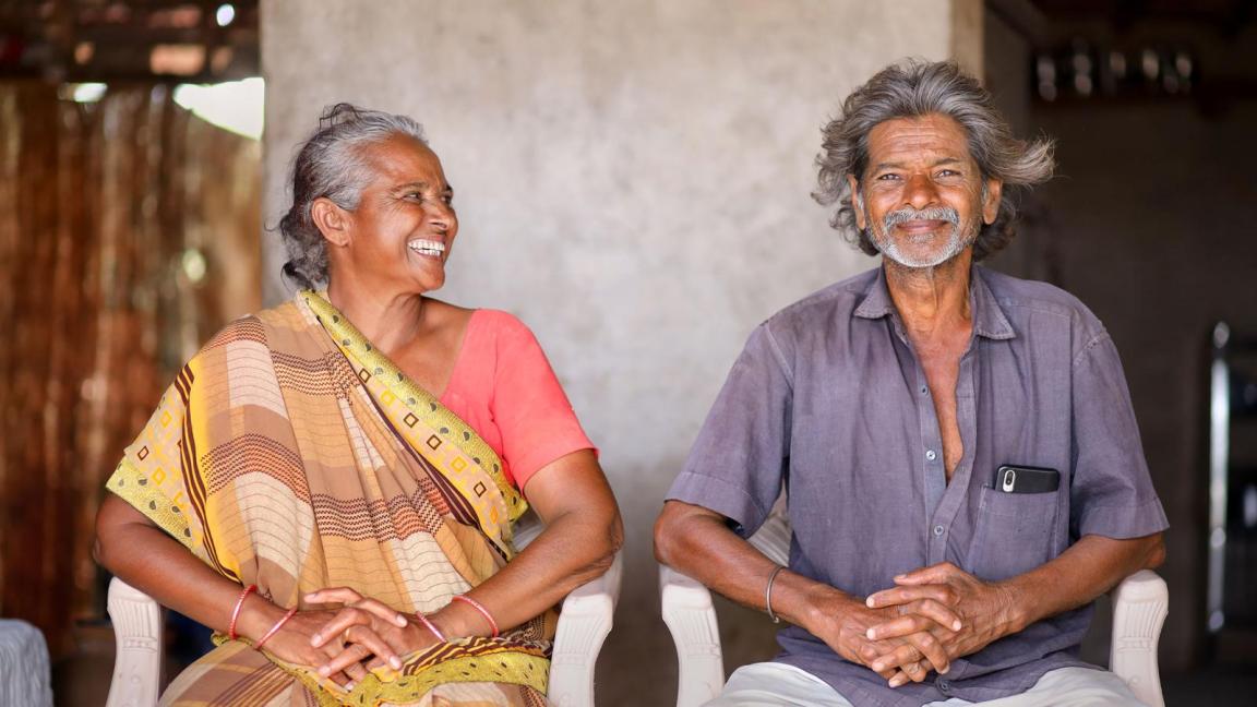 Manjulaben Narayanbhai Prajapati and her husband Jaisangbhai