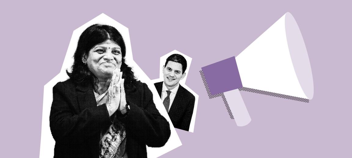 Illustration mit Megafon für feministische Entwicklungspolitik