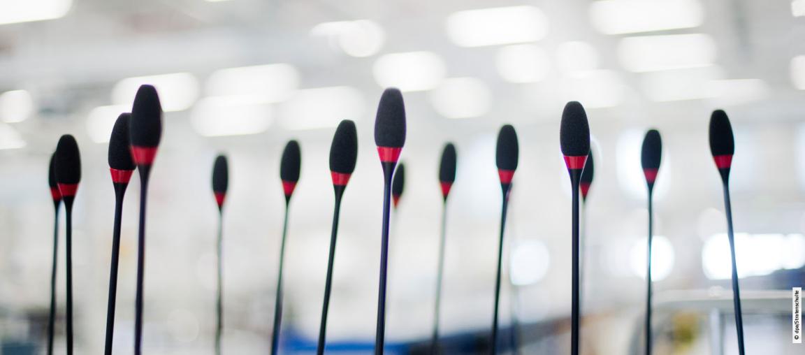Mikrofone in Nahaufnahme