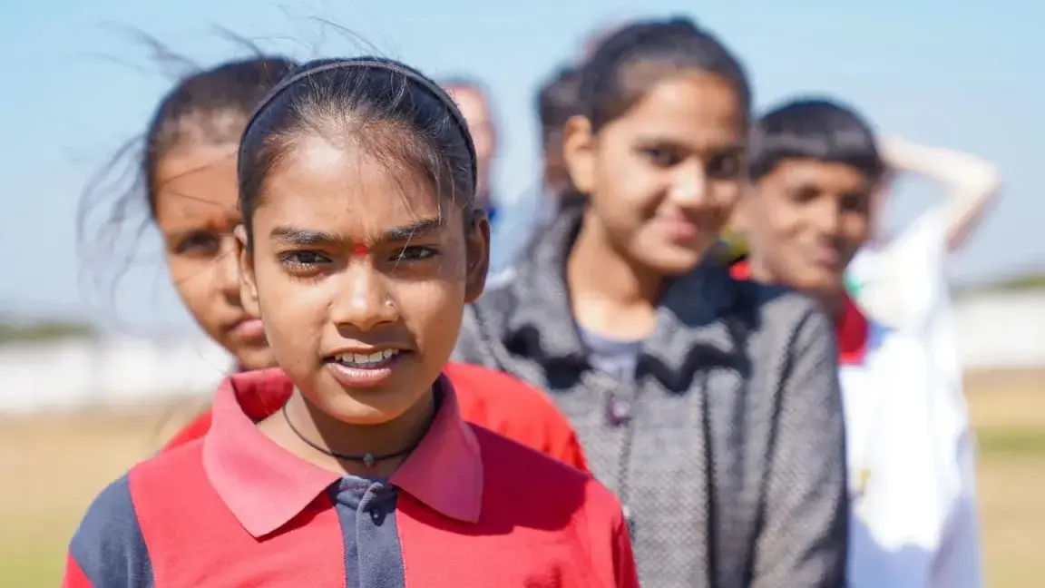 Close-up of female footballers
